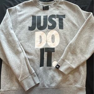 Nike Men's Gray Just Do It Sweater
